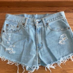 Custom Levi’s jean shorts